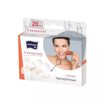 Пластыри Matopat transparent 20 шт