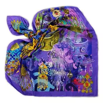 Платок Empire Айсулу фиолетовый 90х90 см