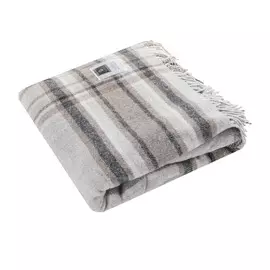 Плед 140х200 белый/коричневый Estia Оскар