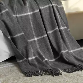 Плед Dome Йерк серый 140х200+10х2 см