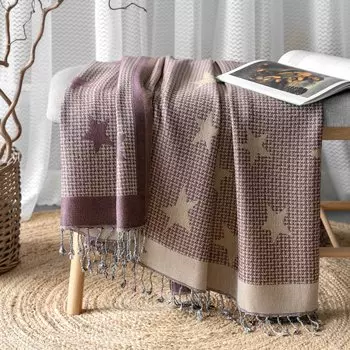 Плед Estia Селесте бордо 140х200+10х2 см