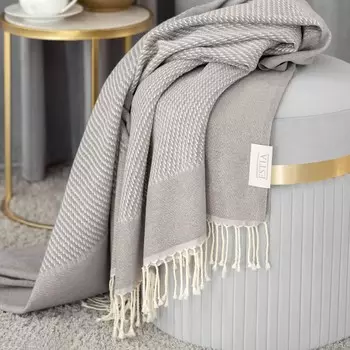 Плед Estia Вентас серый 140х180 см