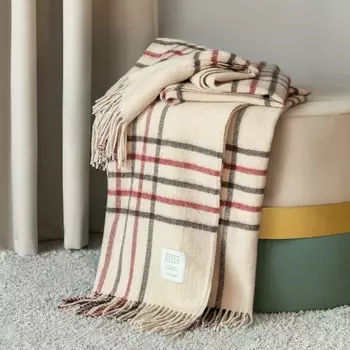 Плед Estia Винсенте бордо-коричневый 150х200/10х2 см