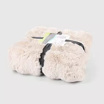 Плед флисовый Hyseas fluffy бежевый 140х200 см