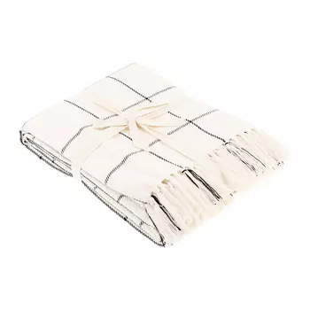 Плед Homelines textiles drill check 140x200cm cream