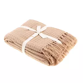 Плед вафельный Homelines textiles solid 180x200cm brown