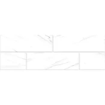 Плита облицовочная Alma Ceramica New York рельефная 20X60 см белый кирпич