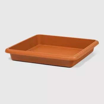 Поддон под горшок квадратный Serinova villa 27 см терракотовый