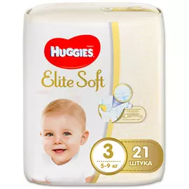 Подгузники Huggies Elite Soft 3 (5-9кг) 21 шт