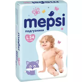 Подгузники Mepsi, размер l, 9-16 кг, 54 шт