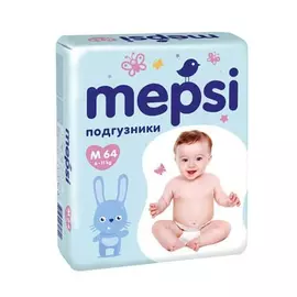 Подгузники Mepsi, размер m, 6-11 кг, 64 шт