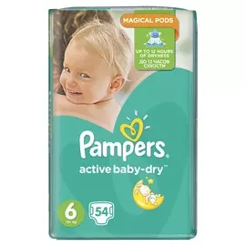 Подгузники Pampers Active Baby Jumbo extra large 6 (15+ кг) 54 шт