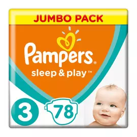 Подгузники Pampers Sleep&amp;Play midi 6-10 кг 78 шт