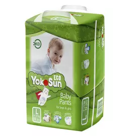 Подгузники-трусики YokoSun Eco L (9-14 кг) 12 шт