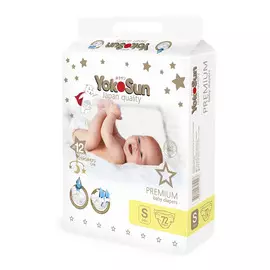 Подгузники YokoSun Premium S (3-6 кг) 72 шт