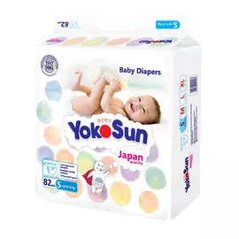 Подгузники YokoSun S до 6 кг 82 шт