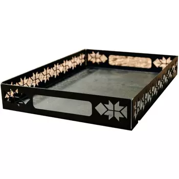 Поднос Gala прямоугольный чёрный 28,4х19,7х4 см