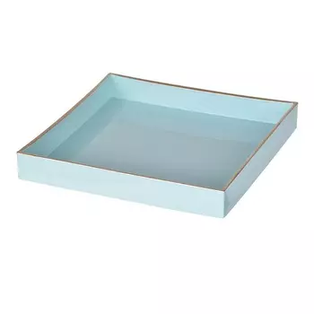Поднос Glasar декоративный голубой 22х22х3 см
