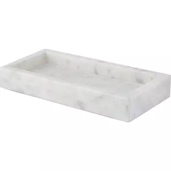 Поднос Glasar из белого мрамора 20х10х3 см