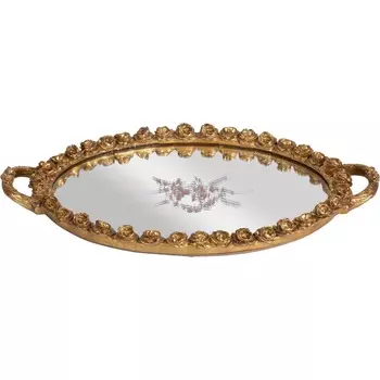 Поднос Glasar с зеркальной поверхностью 26х6х42 см