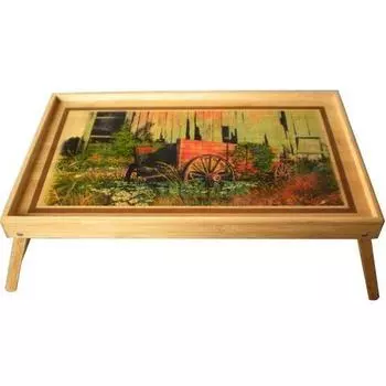 Поднос Hans&amp;gretchen на ножках с декором 53x33x215см (32HS-8506)