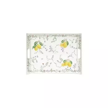 Поднос с ручками Easy life Цветы и лимоны 52х37 см