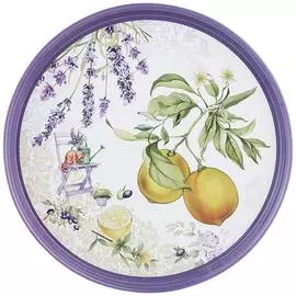 Поднос сервировочный Agness Прованс лимоны 33х2,1 см