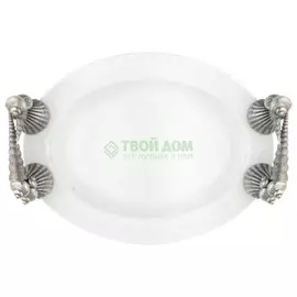 Поднос Vagabond с ручками морские раковины 35х25см (O306S)