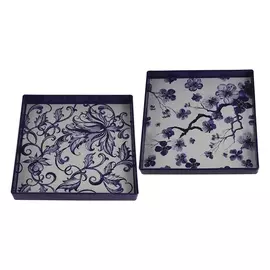 Подносы декоративные Glasar 2штуки 35x35x4см