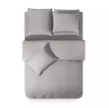 Пододеяльник на молнии Sleepix Сакаи серый 200х215 см