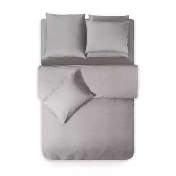 Пододеяльник на молнии Sleepix Сакаи серый 175х205 см