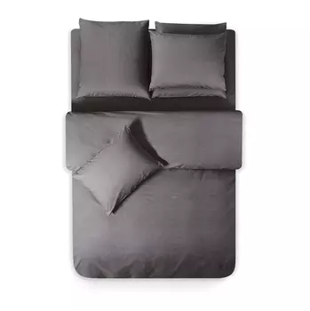 Пододеяльник на молнии Sleepix Сакаи темно-серый 200х215 см