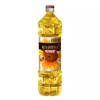 Подсолнечное масло Кубаночка нерафинированное 1 л