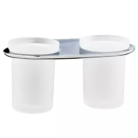 Подстаканник двойной Wasserkraft серебряный 18,5х9,4х10,5 см