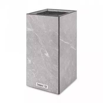 Подставка ComposeEat для кухонных ножей светлый мрамор 11x11x24см