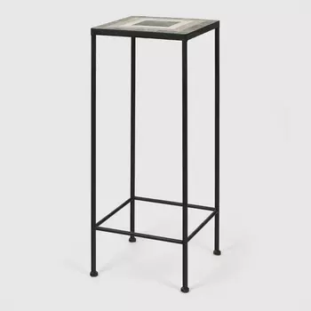 Подставка для цветов Heng yu с мозаикой Патио чёрная 30х70 см