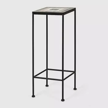 Подставка для цветов Heng yu с мозаикой Патио чёрная 25х60 см