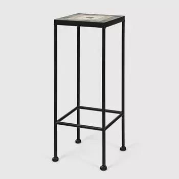 Подставка для цветов Heng yu с мозаикой Патио чёрная 20х50 см