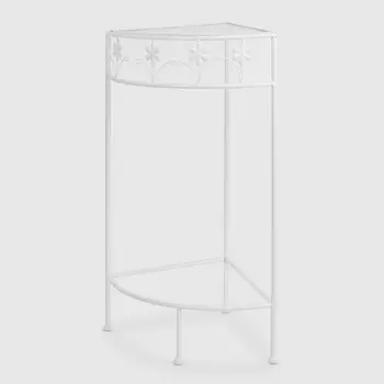 Подставка для цветов Ningde qinyuan металлическая белая 27х27х60 угловая