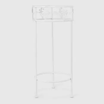 Подставка для цветов Ningde qinyuan металлическая белая 32х32х70 круглая