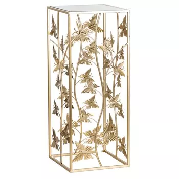 Подставка Glasar Бабочки золотистая 33х33х75 см