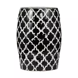 Подставка Glasar черная керамическая в виде бочонка 33x33x45см