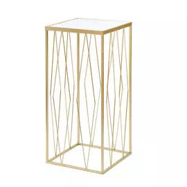 Подставка интерьерная Glasar с белым мрамором 30х30х67см