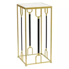 Подставка интерьерная Glasar с белым мрамором 31x31x65см