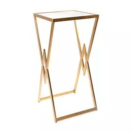 Подставка интерьерная с белым мрамором Glasar 28x28x65 см