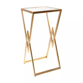 Подставка интерьерная с белым мрамором Glasar 33x33x70 см