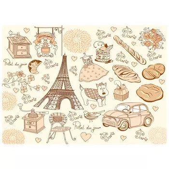 Подставки Top Art Studio Обаяние Парижа 40х29 см 4 шт