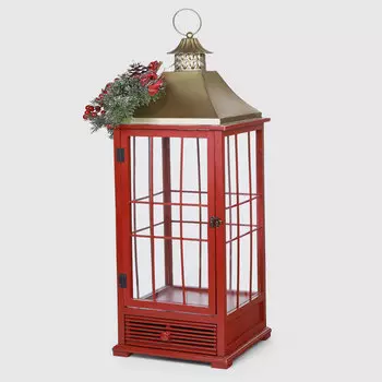 Подсвечник Ad trend NY новогодний красный, коричневый 80 см