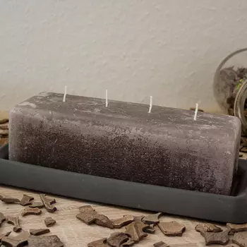 Подсвечник Bolsius Rustic для свечей с 4 фитилями черный