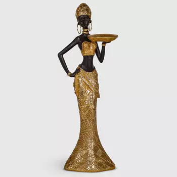 Подсвечник декоративный Delux Quanzhou африканка 15x10x40 см